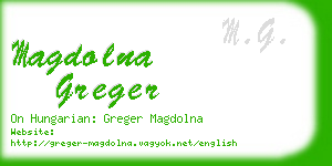 magdolna greger business card